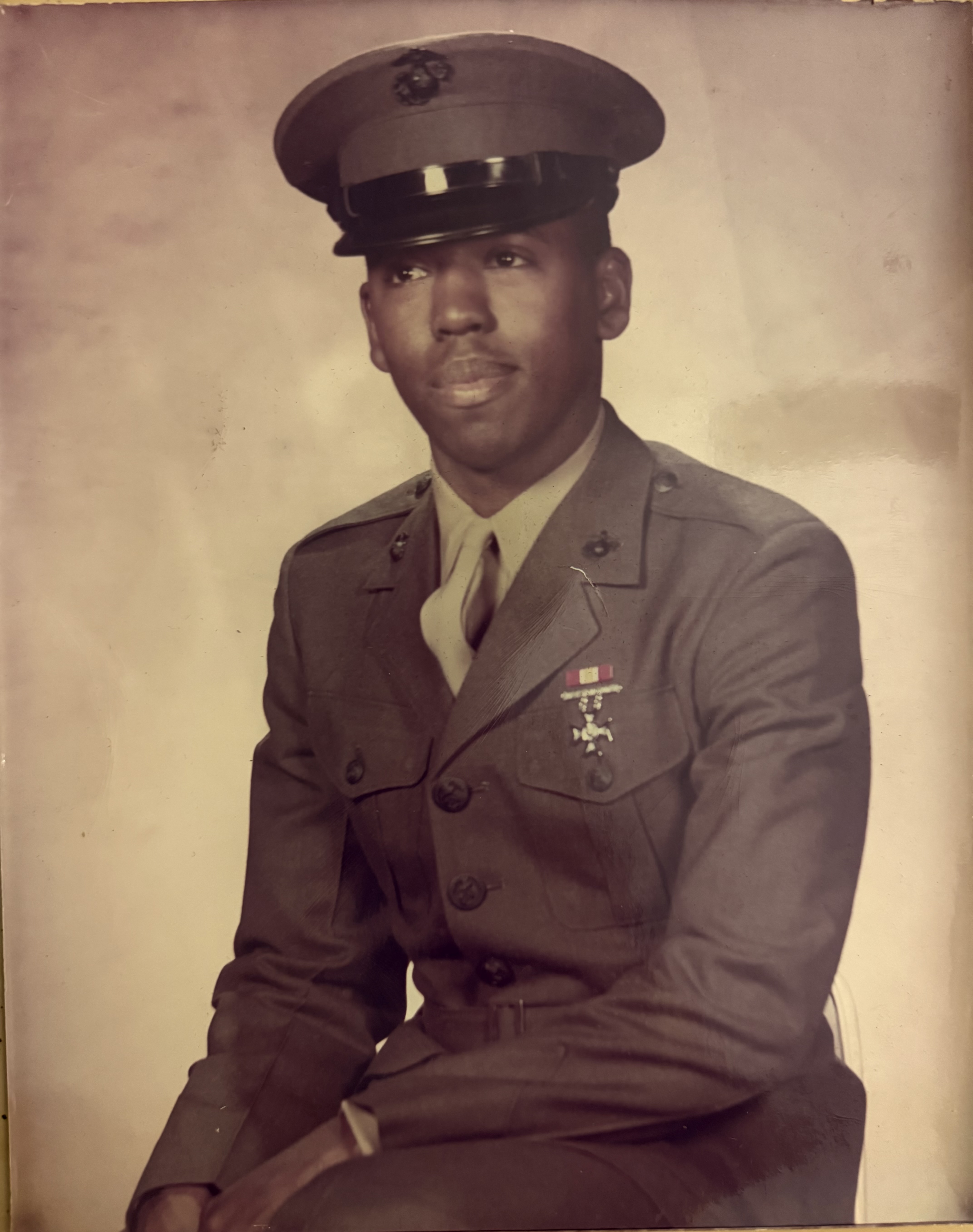 Raymond Williams in his United States Marine Corps uniform