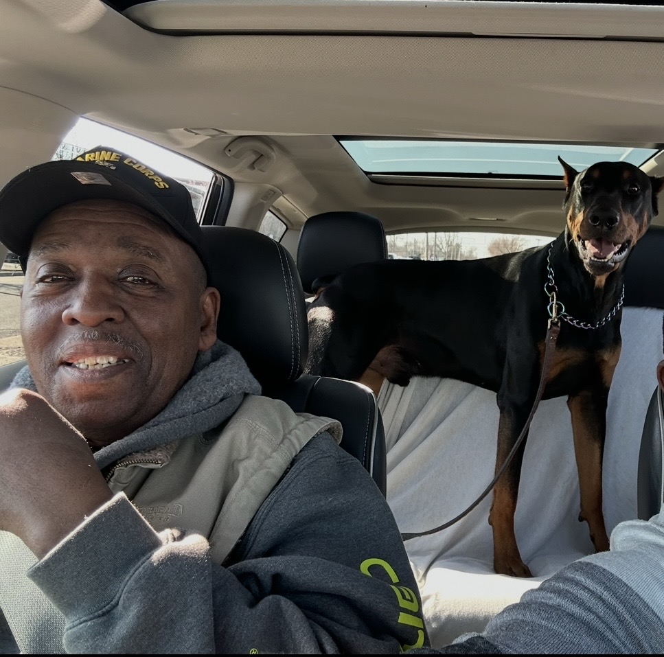 Raymond and Shaka together in the car